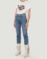 GANEMEI FADED HIGH WAIST JEANS image number null
